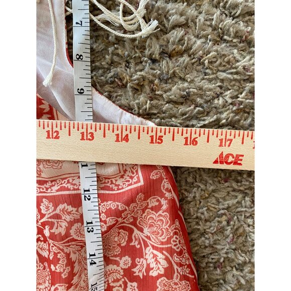 Zara Womens Bohemian Sleeveless Maxi Dress With Crochet Back Orange XS-S - Picture 7 of 8